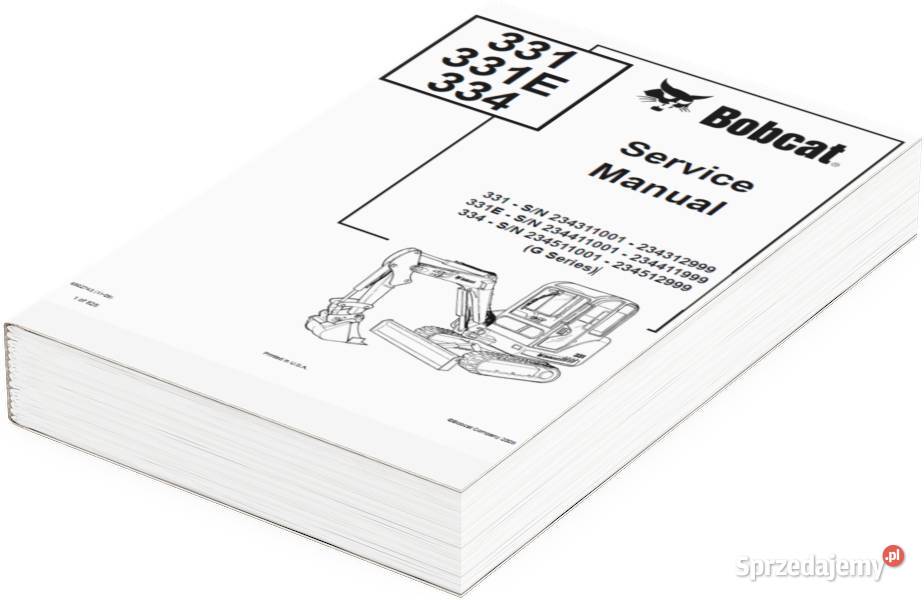 Bobcat 3093 Instrukcja katalog napraw obsługi Pozostałe Szamotuły