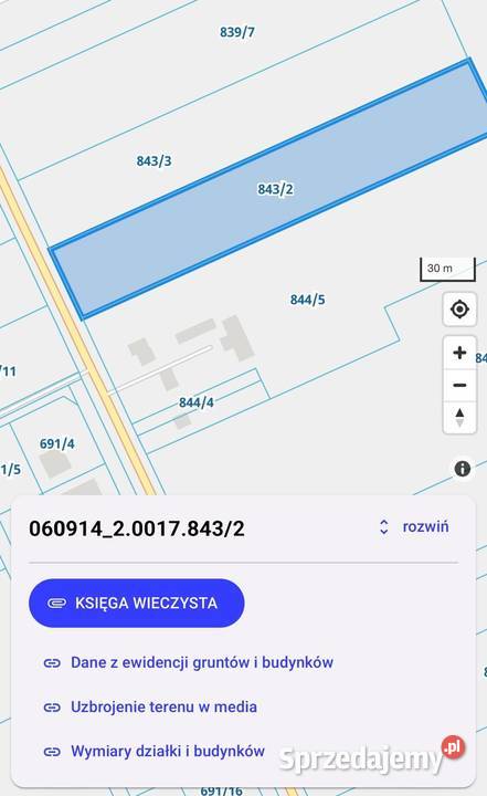 Działka 1h Zagrodowabudowana Łuszczów Drugi sprzedam