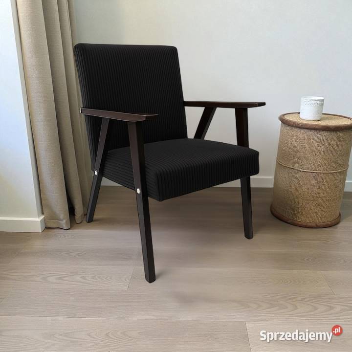 Sztruksowy fotel wypoczynkowy Retro PRL różne sprzedam