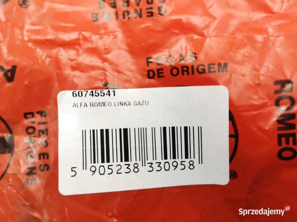 LINKA GAZU ALFA ROMEO SPRINT 19761989 ORYGINAŁ lubelskie