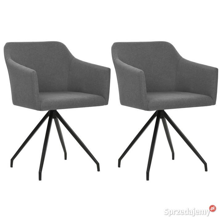 vidaXL Obrotowe krzesła stołowe, 2 szt., jasnoszare, (24706)