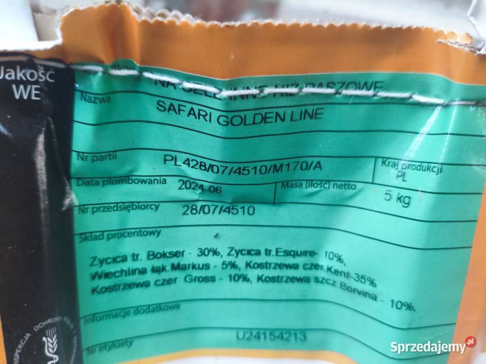 Nasiona trawy Tarnowskie Góry