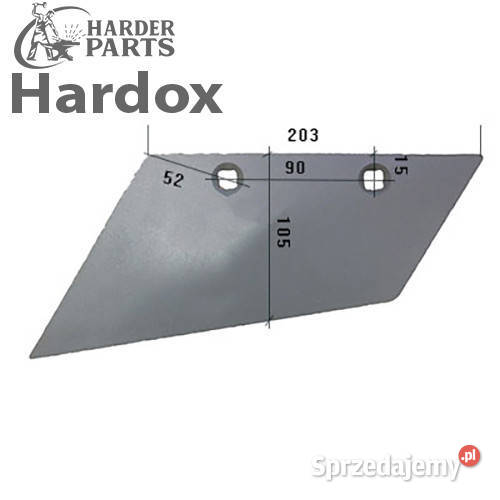 Lemiesz przedpłużka HARDOX 48099L do pługa Części zamienne Suwałki