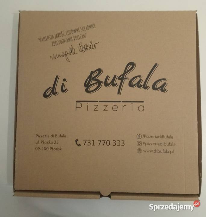 Kartony na pizzę boxy z nadrukiem szare eko Lublin