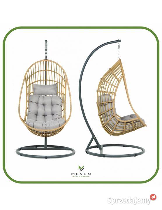 Beżowy Fotel Wiszący JARDIN Warszawa