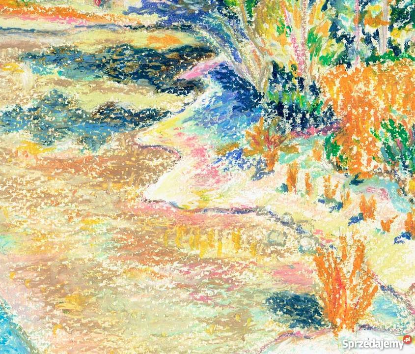 obraz pastele olejne widok pejzaż Joarta obrazy Karpacz