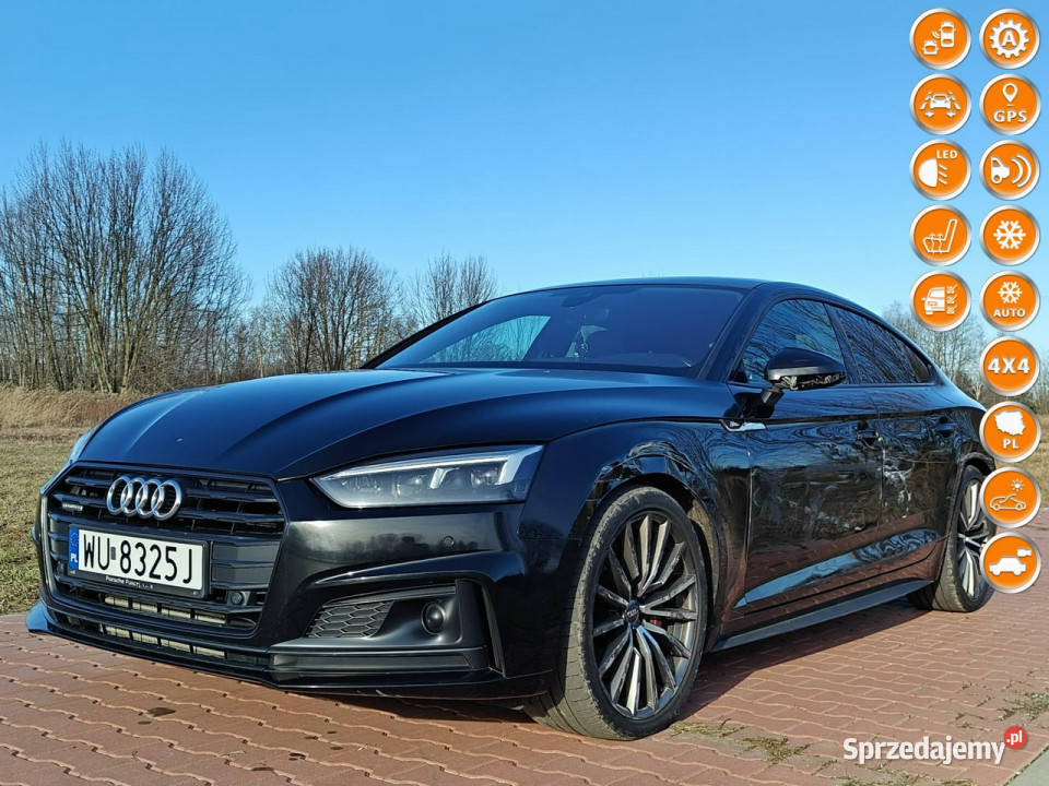 Audi A5 Sportback Quattro Salon Polska 2 szyberdach Karczew