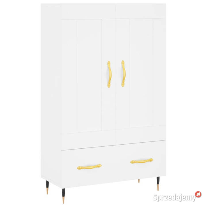 Wysoka szafka biała 695x31x115 materiał mazowieckie