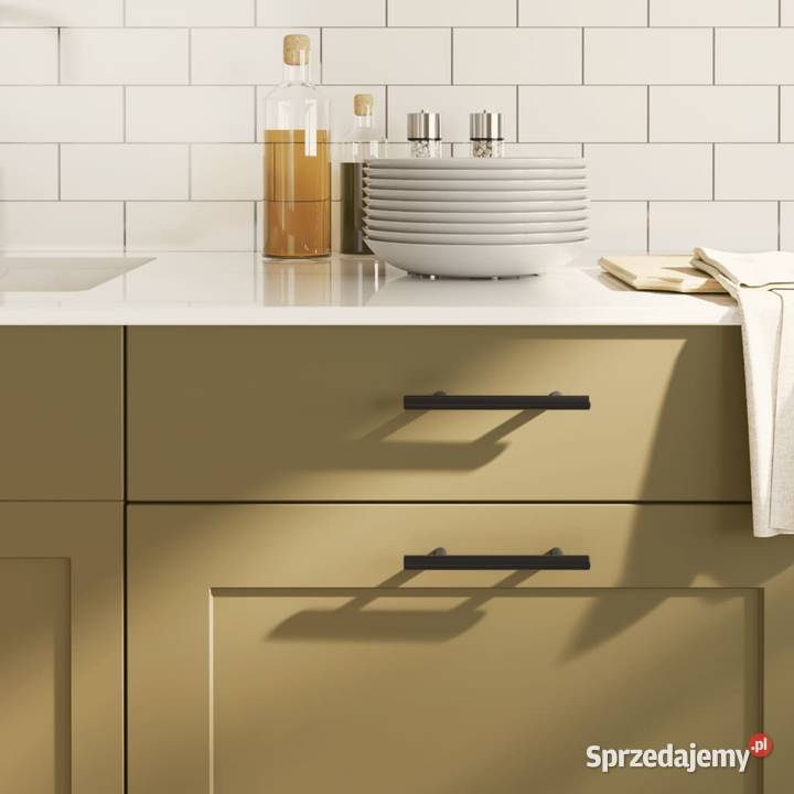 Uchwyty do szafek 10 czarne 96 mm stal Meble Żary