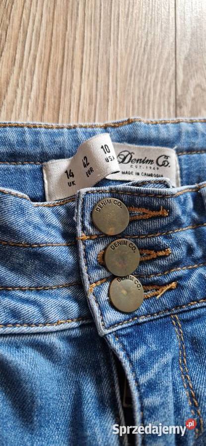 jeansy rurki Denim 40 L wysoki stan