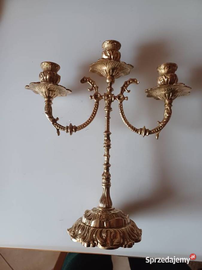 Piękny świecznik mosiężny wielkopolskie Poznań