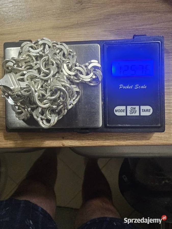 Masywny Srebrny Łańcuch Garibaldi 126g Srebro Olsztyn sprzedam