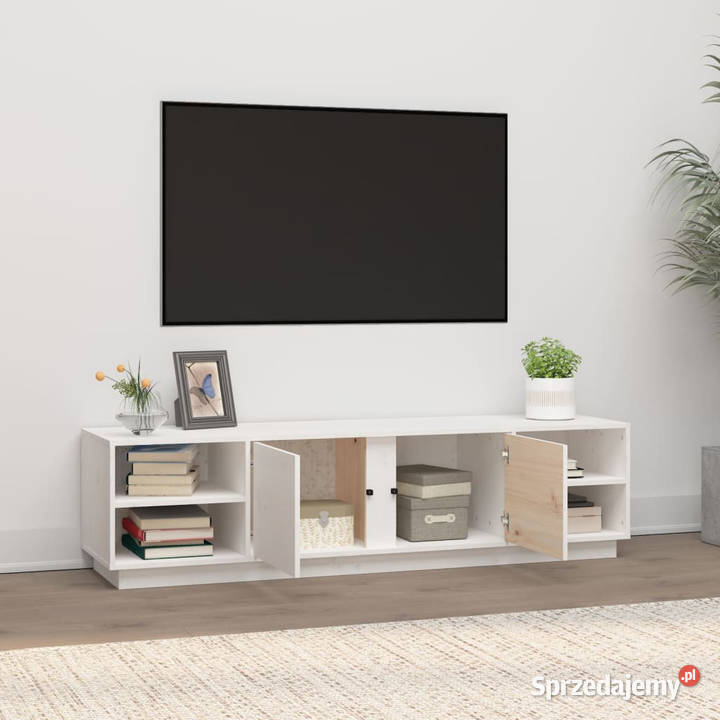 Szafka pod telewizor biała 156x40x40 lite drewno mazowieckie Warszawa