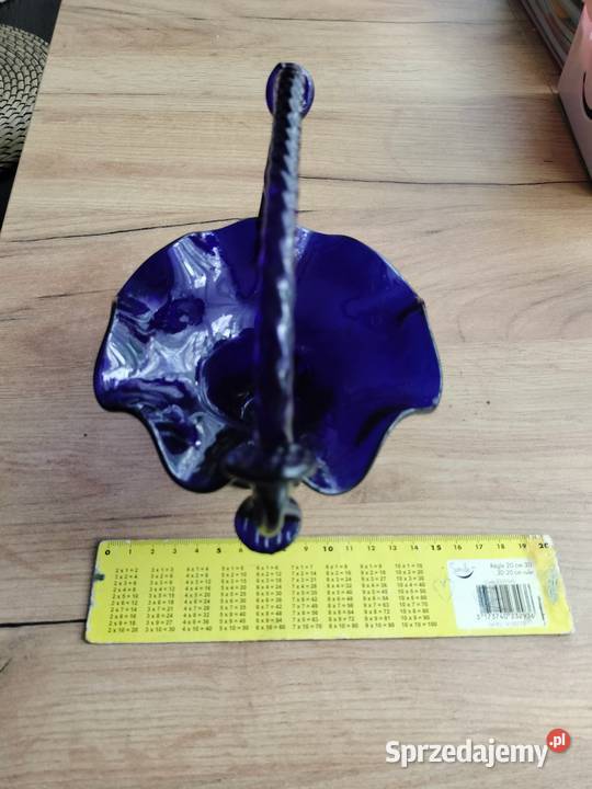 Koszyczek granatowy prl Porcelana i szkło Choszczno