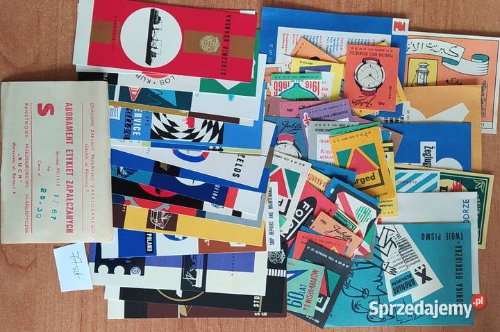 Zestawy etykiet zapałczanych z abonamentów ponad Katowice