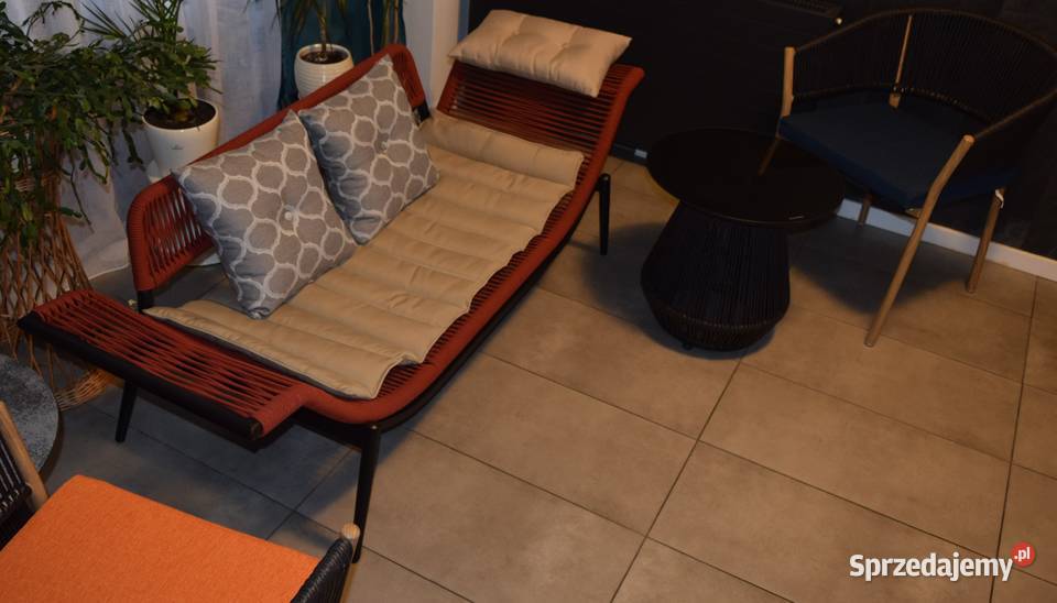 sofa ogrodowa wyplatana recznie sznurkiem Bosutów sprzedam