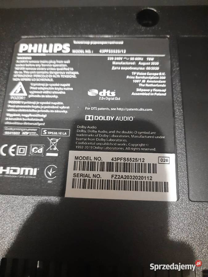 Philips 43PFS552512 na części śląskie Sosnowiec