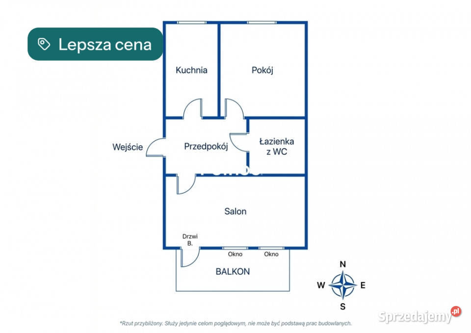 centrum PKP 2 pokoje 290 Biała Podlaska