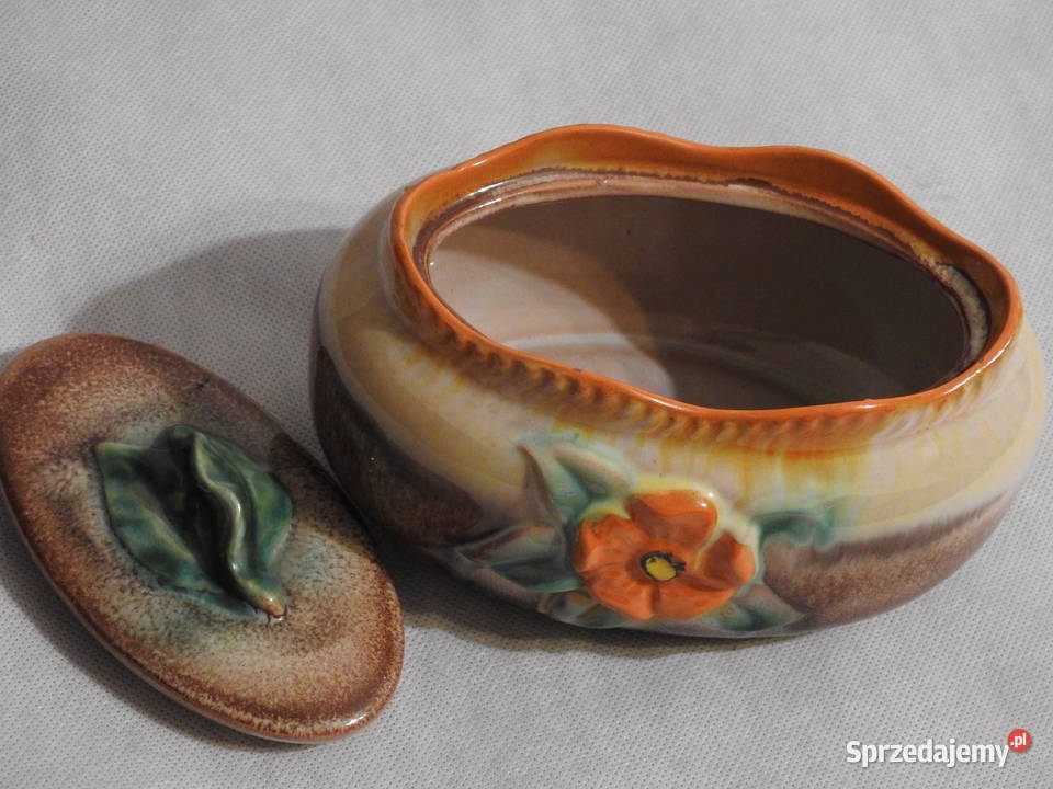 Śliczny ceramiczny pojemnik ozdoby w 3D sygn na kujawsko-pomorskie