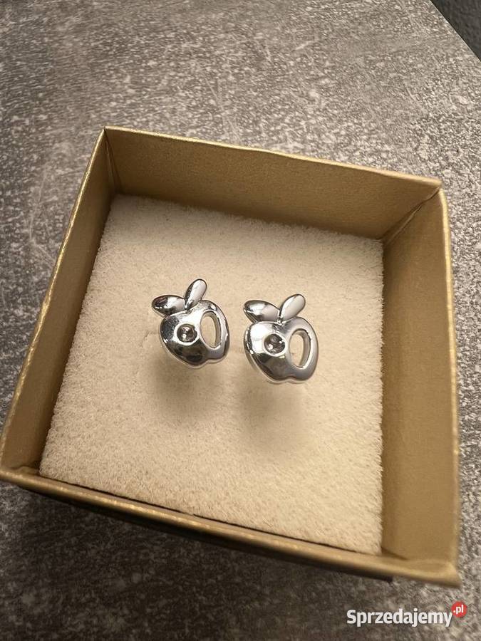 Kolczyki srebrne jabłko jabłka Jasło sprzedam