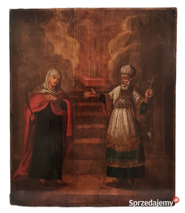 Ikona Święta Elżbieta i Święty Zachariasz 0041 sprzedam
