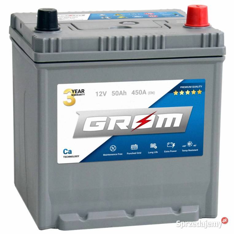Akumulator GROM Premium 50Ah 450A Japan Specpart Akumulatory pomorskie Słupsk