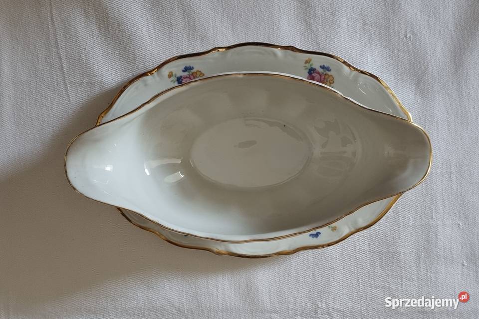 Porcelanowa sosjerka Wałbrzych art deco PRL mazowieckie Warszawa
