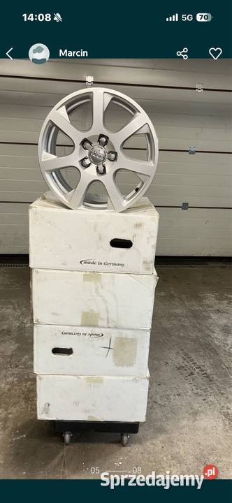Alufelgi Audi 17 5x112 nowe E7Jx17H2ET37 Średnica 17" Wiązownica Duża