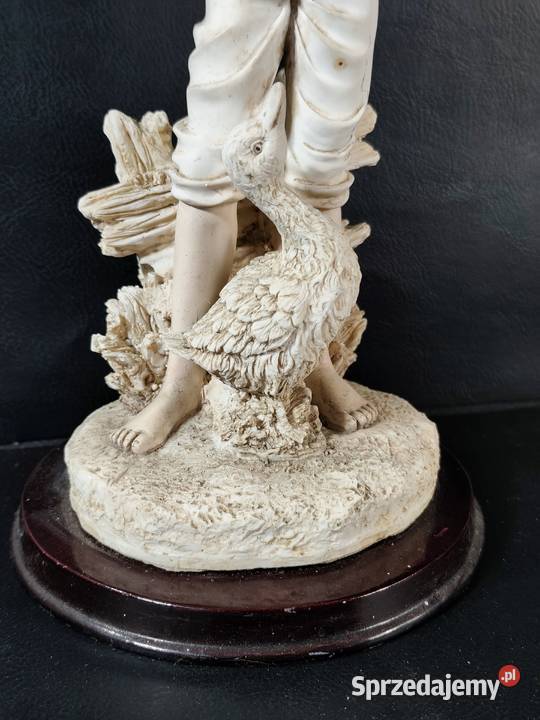 Figura Chłopca Z Gęsiami Włoski Alabaster łódzkie