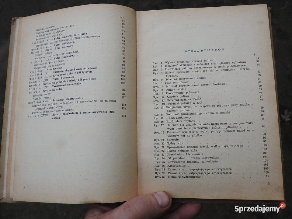 LUBLIN KSIĄŻKA OBSŁUGI SAMOCHODU 1954 nie