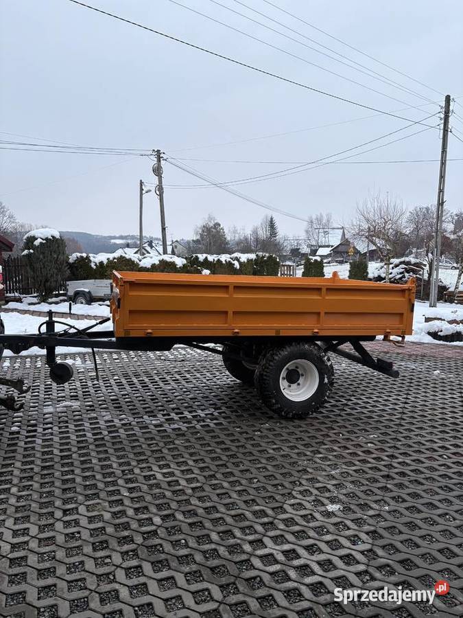 Przyczepa z kiprem wywrotka nieuszkodzony Przyczepy rolnicze Dobczyce