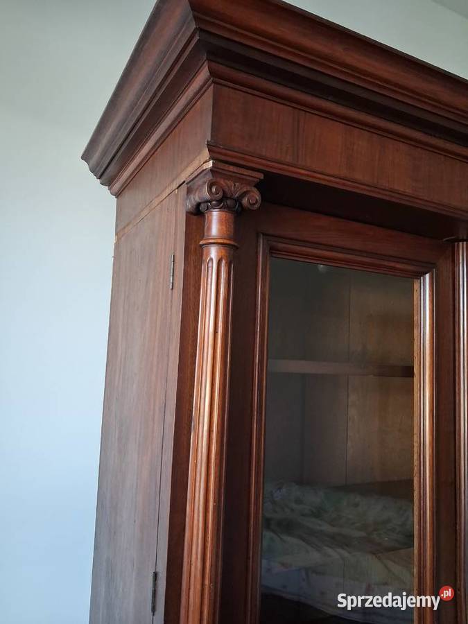 biblioteka witryna secesja oryginał piękny Meble mazowieckie Ożarów Mazowiecki