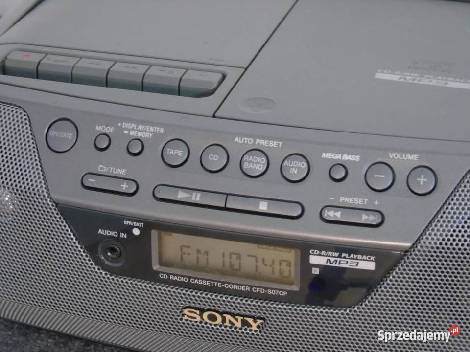 Radio odtwarzacz z CD mp3 AUX Sony CFDS07 Warszawa