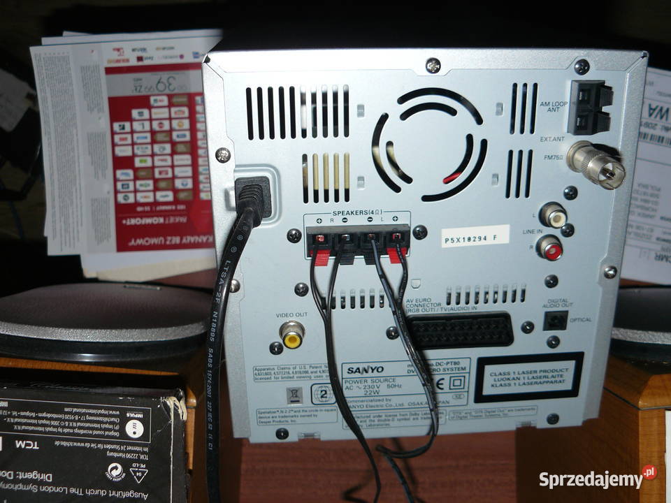Wieża Sanyo Rds mp3 pilot dvd obraz oryg Japan