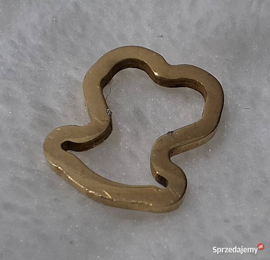 Wisiorek zawieszka misiu kolor złoty 12mm Czeladź sprzedam