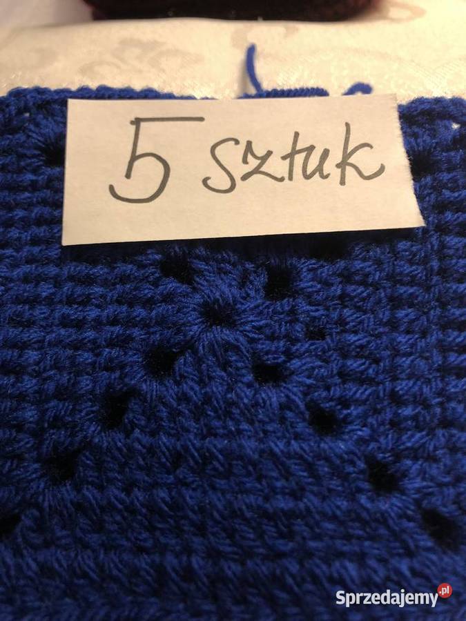 Kwadraty babunipoduszka pled narzuta Nowe Zegrze