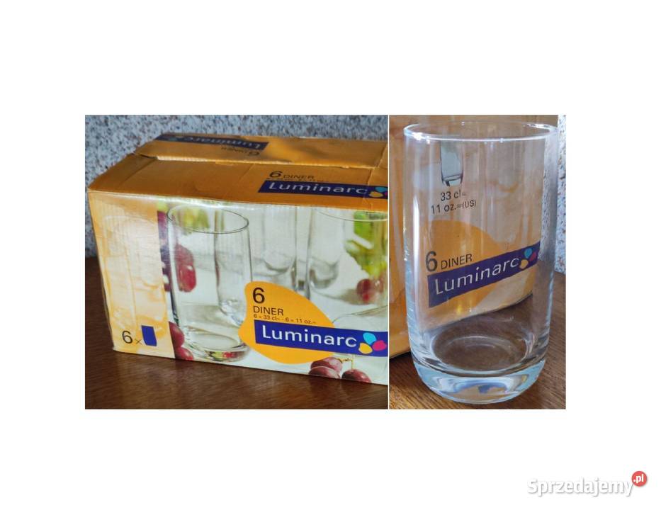 komplet szklanek Luminarc NOWE 6 sztuk drink Kielce sprzedam