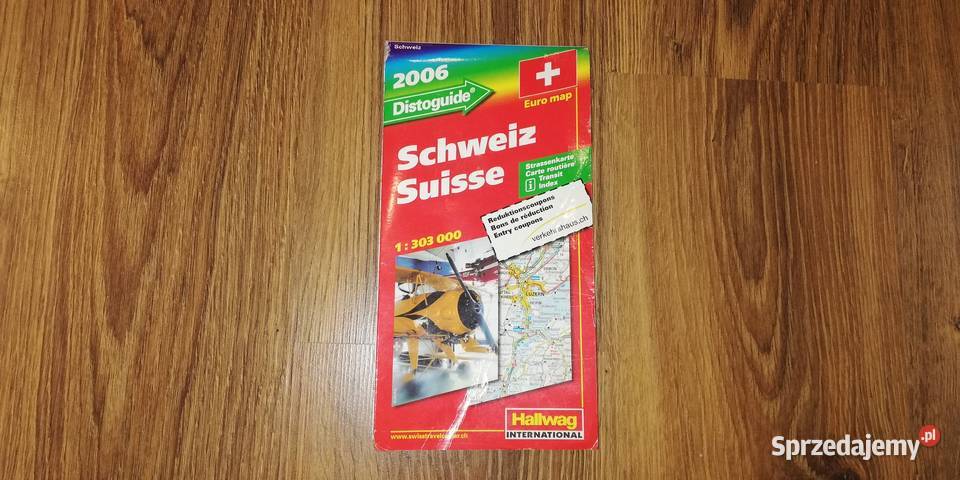 mapa samochodowa papierowa Włochy Szwajcaria
