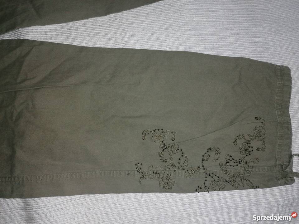 NOWE SPODNIE DAMSKIE MICHELLE KHAKI RS 3638 zielony łódzkie Łódź sprzedam