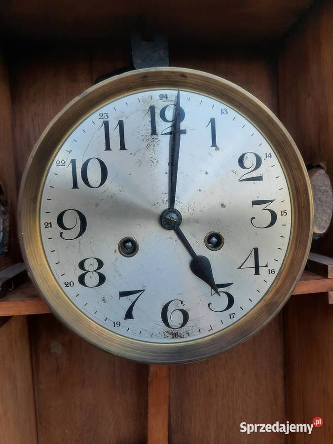 Stary zegar ścienny pokojowy KS sprawny film Tczew