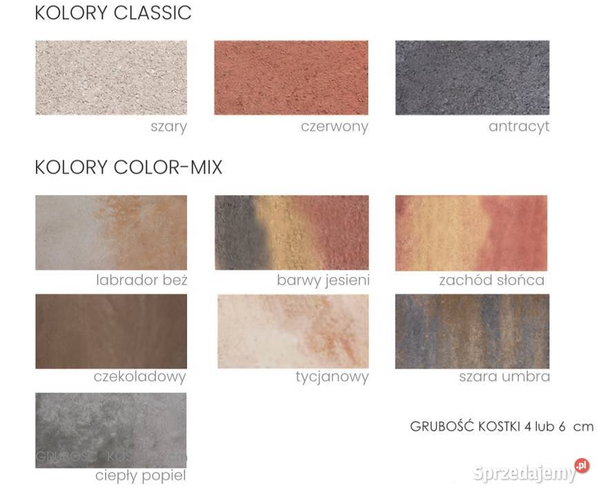 Kostka brukowa betonowa Sudecka gr 4 i 6