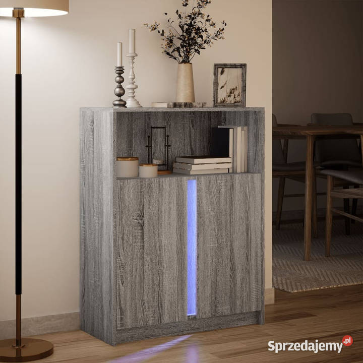 Szafka z LED szary dąb sonoma 77x34x100 WM852150 Warszawa