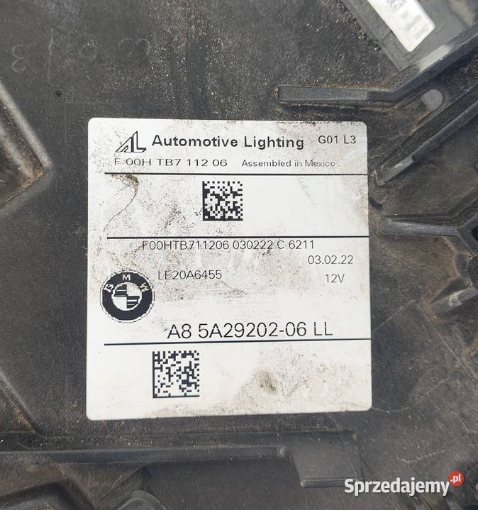 BMW X3 G01 X4 G02 LIFT FULL LED LAMPA PRAWA osobowe Wałcz sprzedam