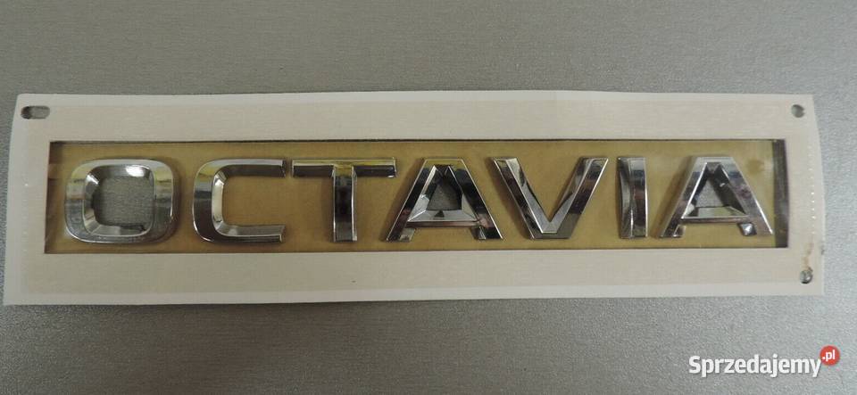 NOWE logo klejane OCTAVIA srebrne srebrny Zamość