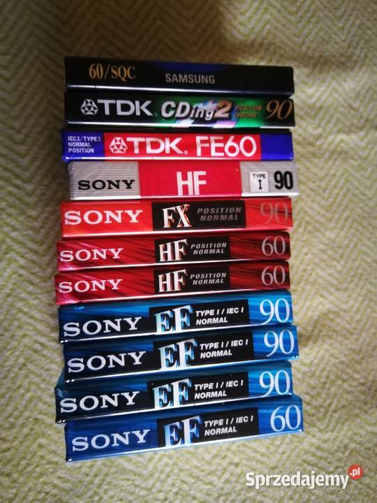 Kasety magnetofonowe NOWE w folii NOS SONY TDK sprzedam
