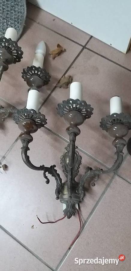 stare kinkiety metalowe przerobione na elektrykę Warszawa