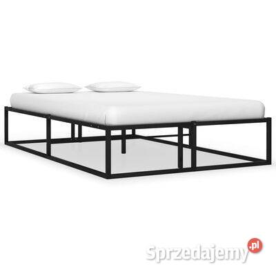 vidaXL Rama łóżka czarna metalowa 120 x 200