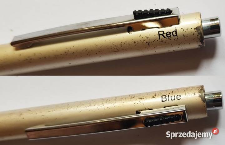 długopis z drewna tekowego czerwony niebieski świętokrzyskie Kielce