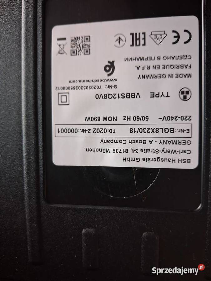 Odkurzacz Bosch BGL8x23018 Konin sprzedam