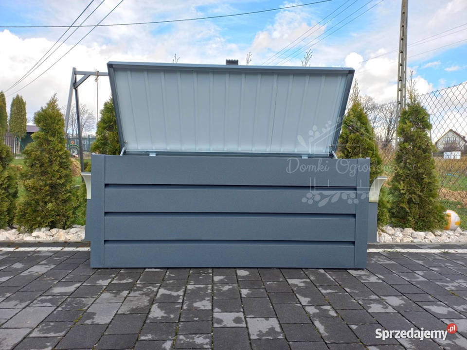 Skrzynia ogrodowa metalowa kufer 150x60x70